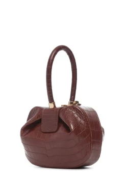 Nina Bag in Cognac Crocodile Leather
