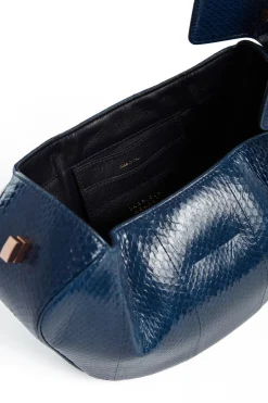 Nina Bag in Navy Snakeskin