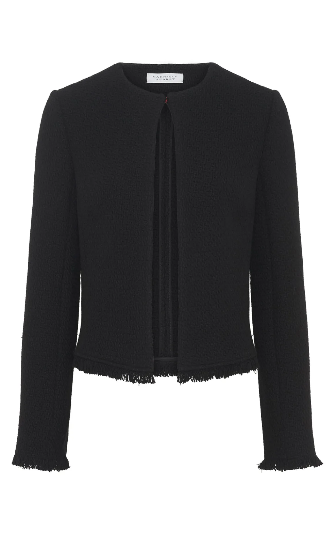 Normand Jacket in Black Virgin Wool Cashmere