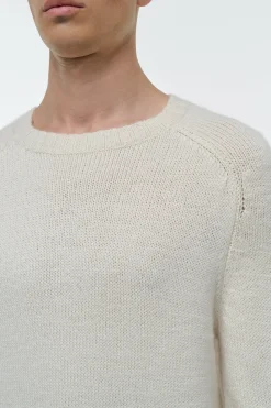 Norwich Knit Sweater in Ivory Cashmere