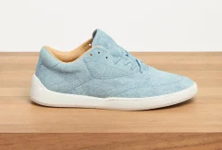 Ohio Slip-on Sneaker in Light Blue Suede Denim