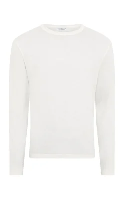 Owen Long Sleeve T-Shirt in Ivory Cashmere Jersey