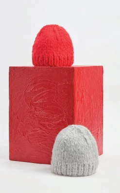 Pacino Knit Hat in Heather Grey Welfat Cashmere