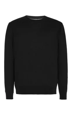 Palco Knit Sweater in Black Merino Wool