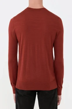 Palco Knit Sweater in Burnt Sienna Merino Wool