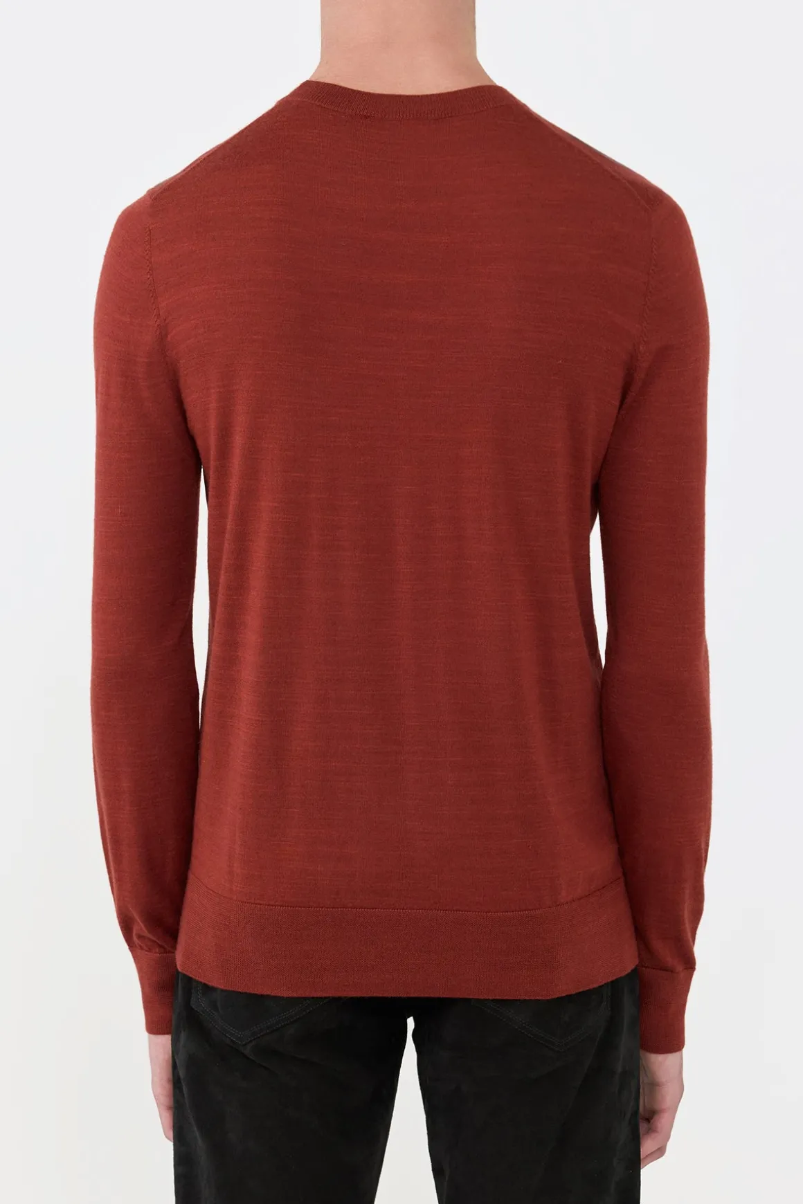 Palco Knit Sweater in Burnt Sienna Merino Wool