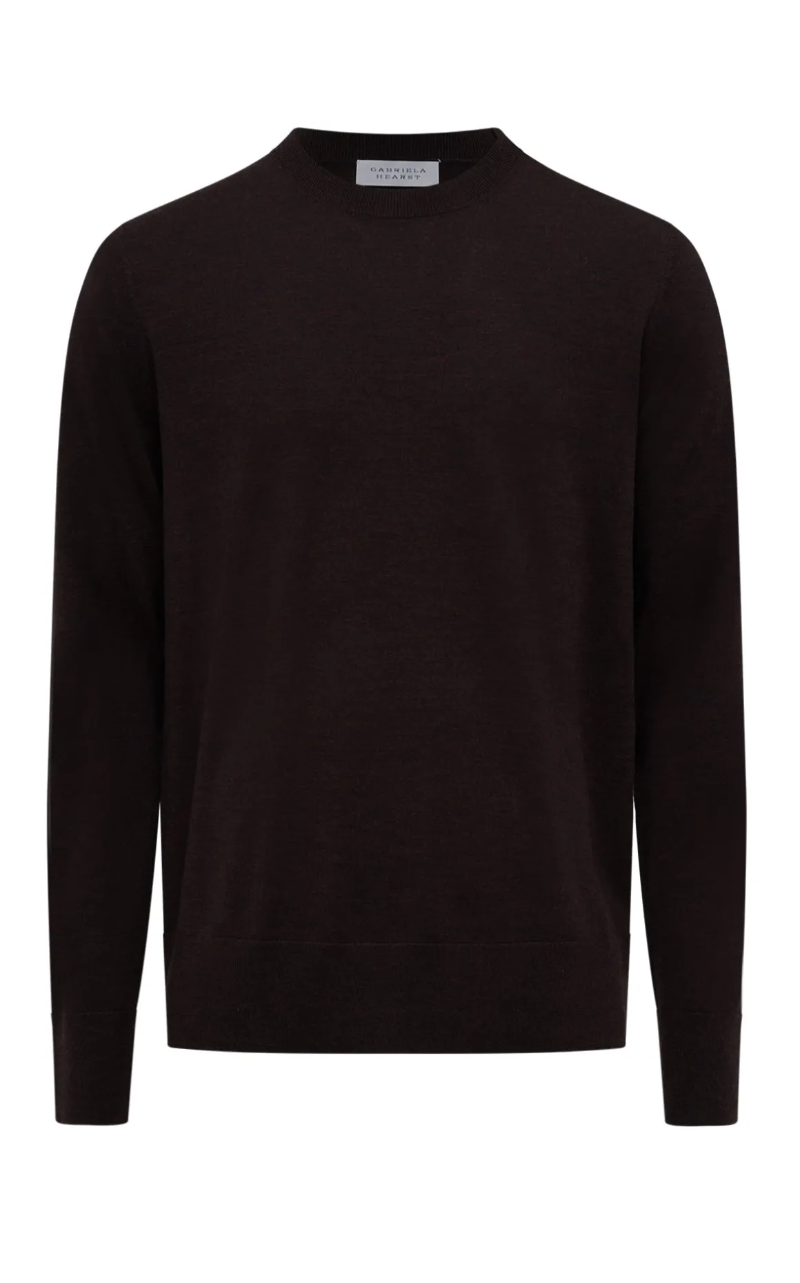 Palco Knit Sweater in Chocolate Merino Wool