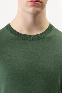 Palco Knit Sweater in English Green Merino Wool
