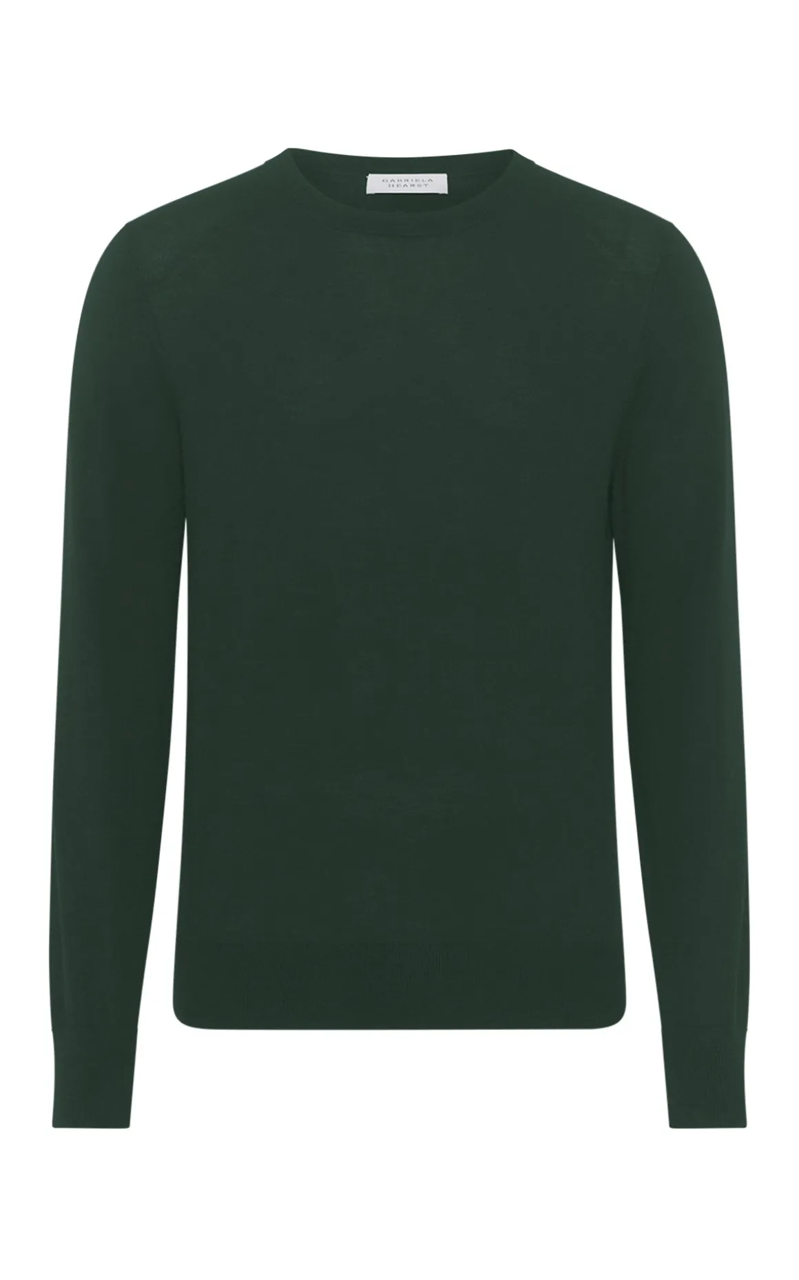 Palco Knit Sweater in English Green Merino Wool