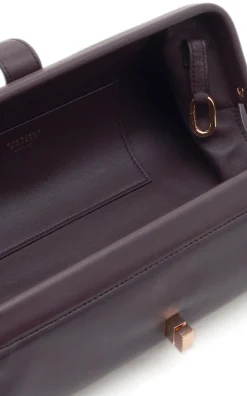 Paola Clutch in Bordeaux Nappa Leather