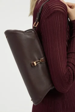 Paola Clutch in Bordeaux Nappa Leather