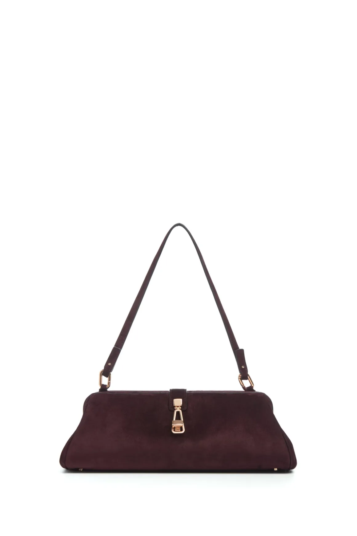Paola Clutch in Bordeaux Suede