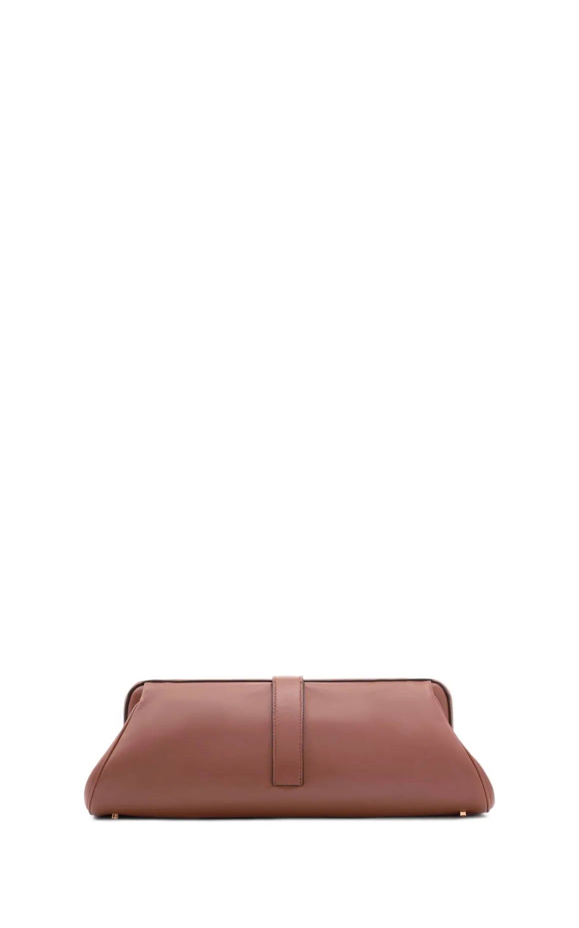 Paola Clutch in Cognac Nappa Leather
