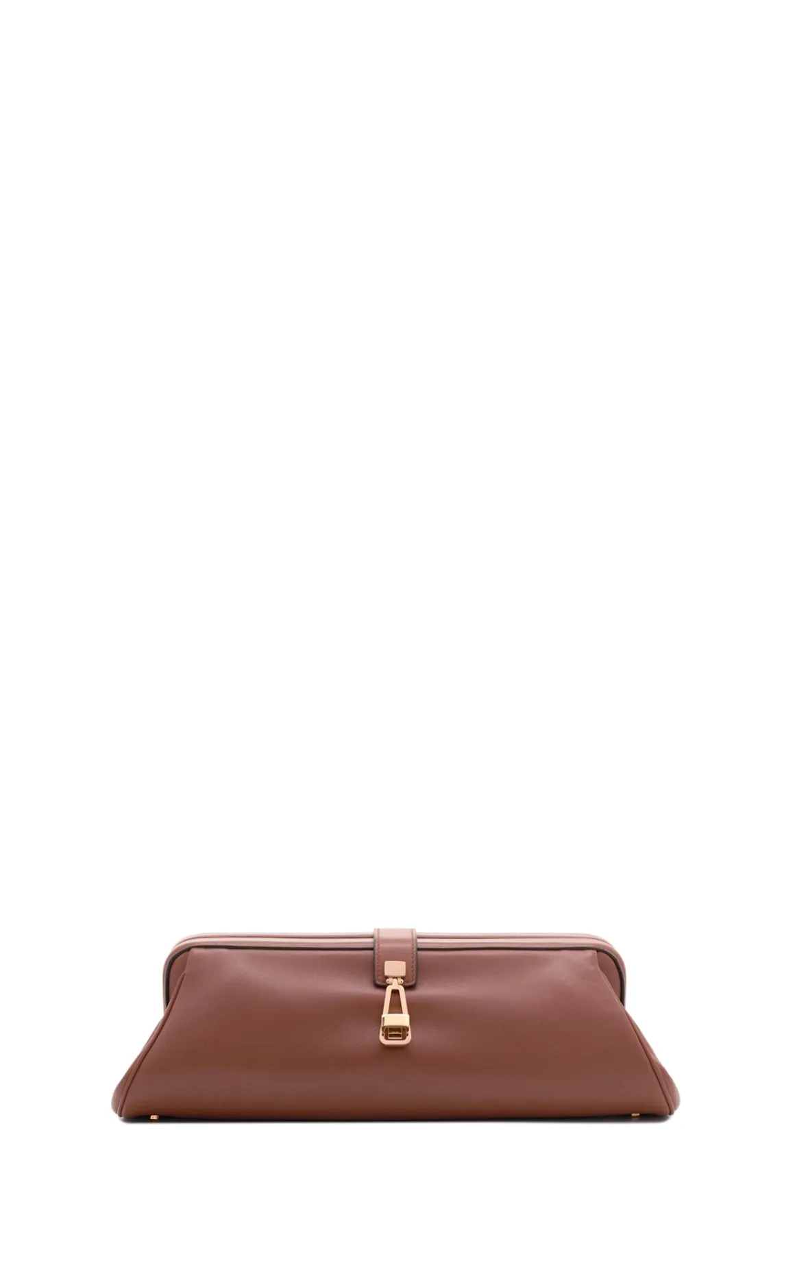 Paola Clutch in Cognac Nappa Leather