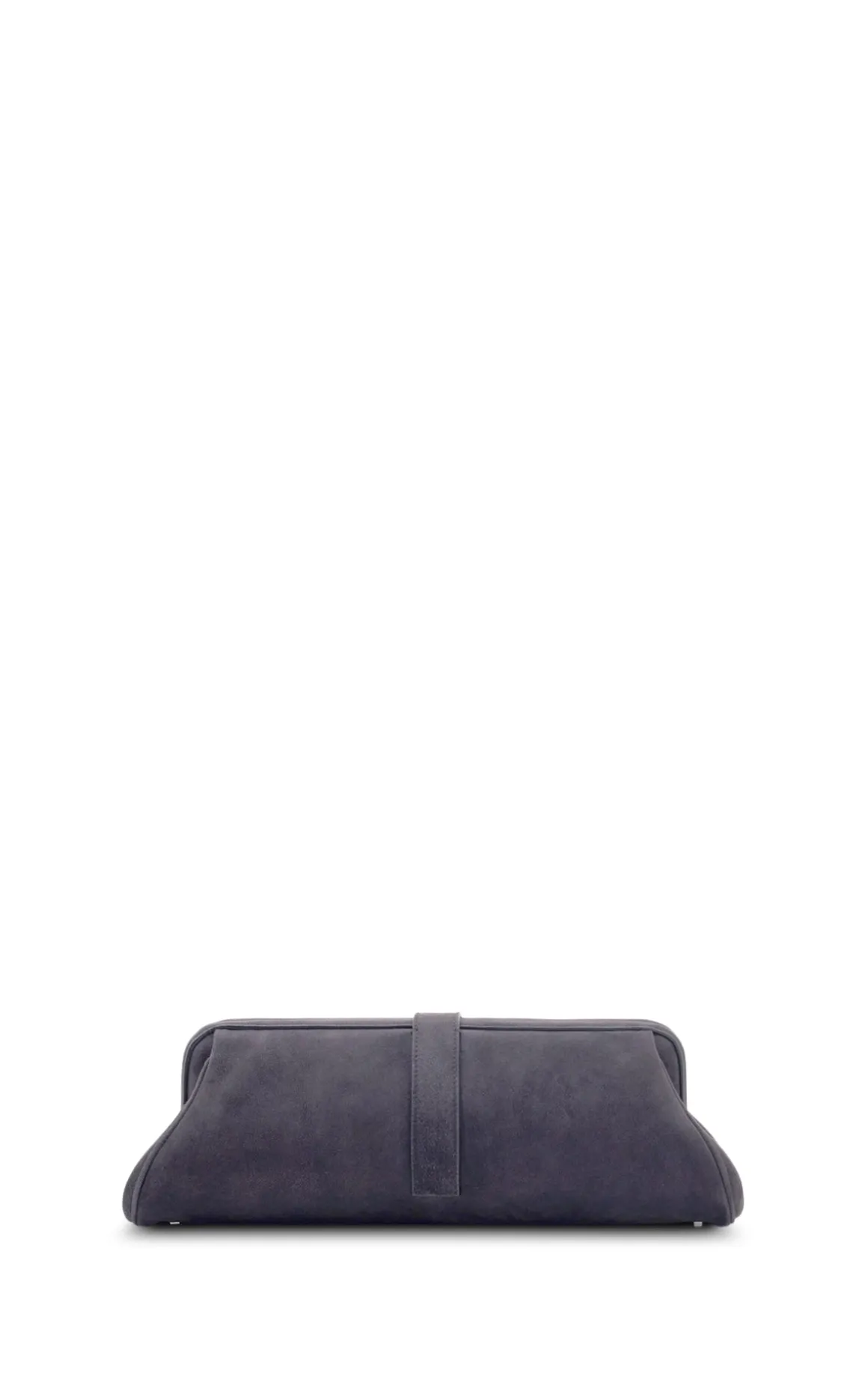 Paola Clutch in Dark Grey Suede