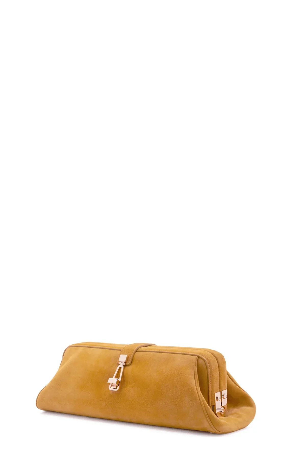 Paola Clutch in Golden Birch Suede