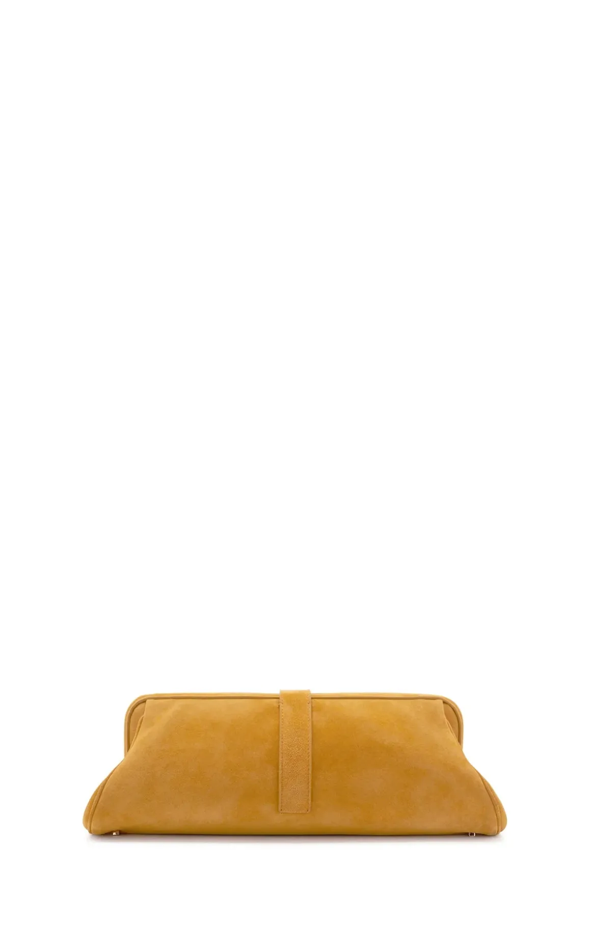 Paola Clutch in Golden Birch Suede