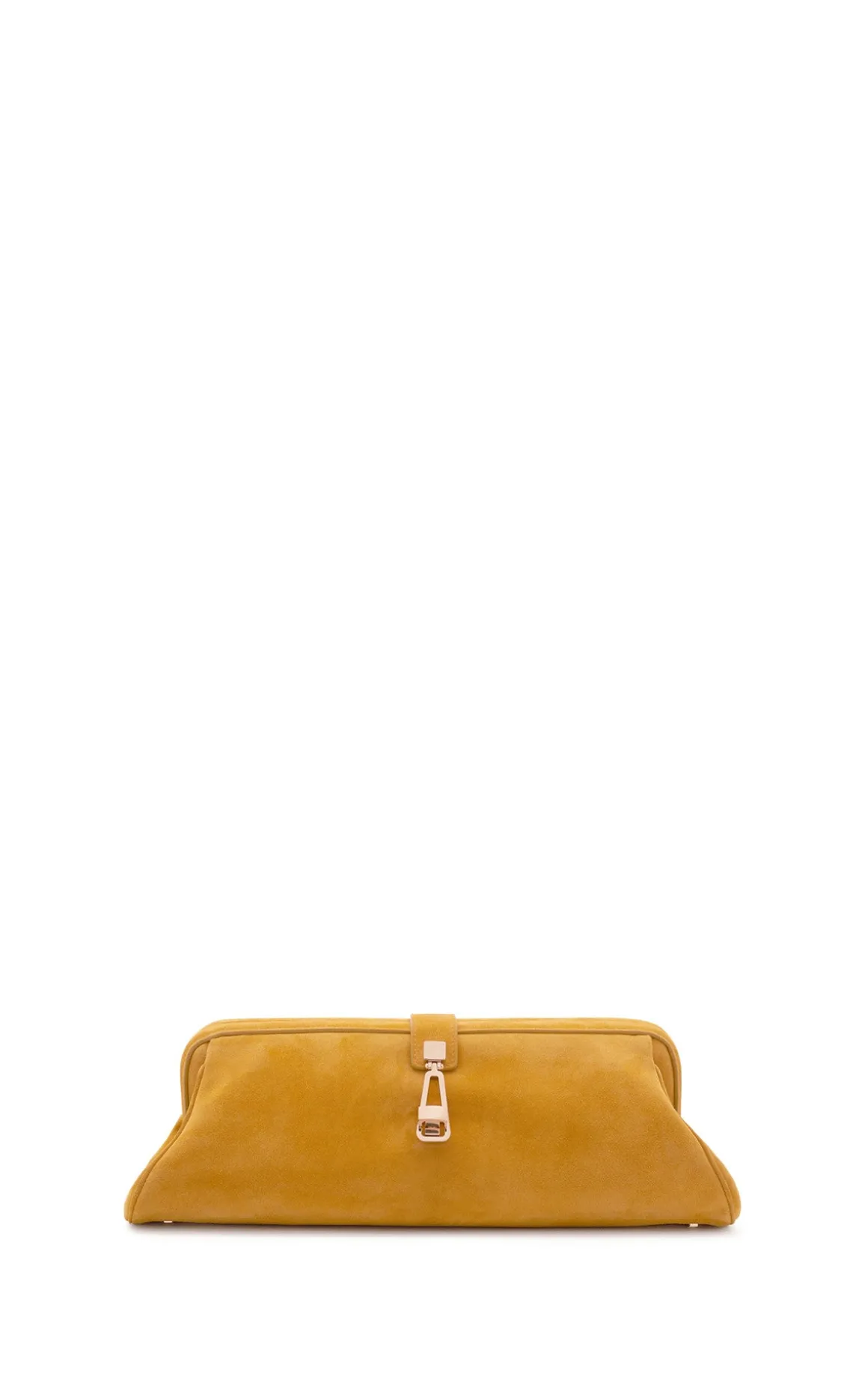Paola Clutch in Golden Birch Suede