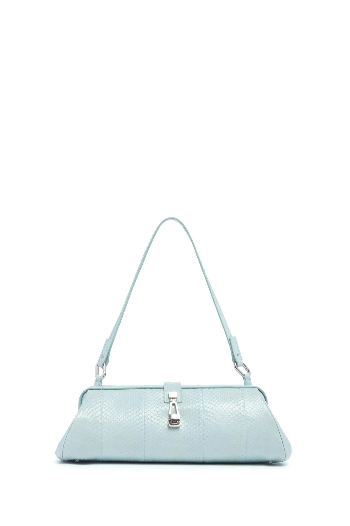 Paola Clutch in Light Blue Snakeskin