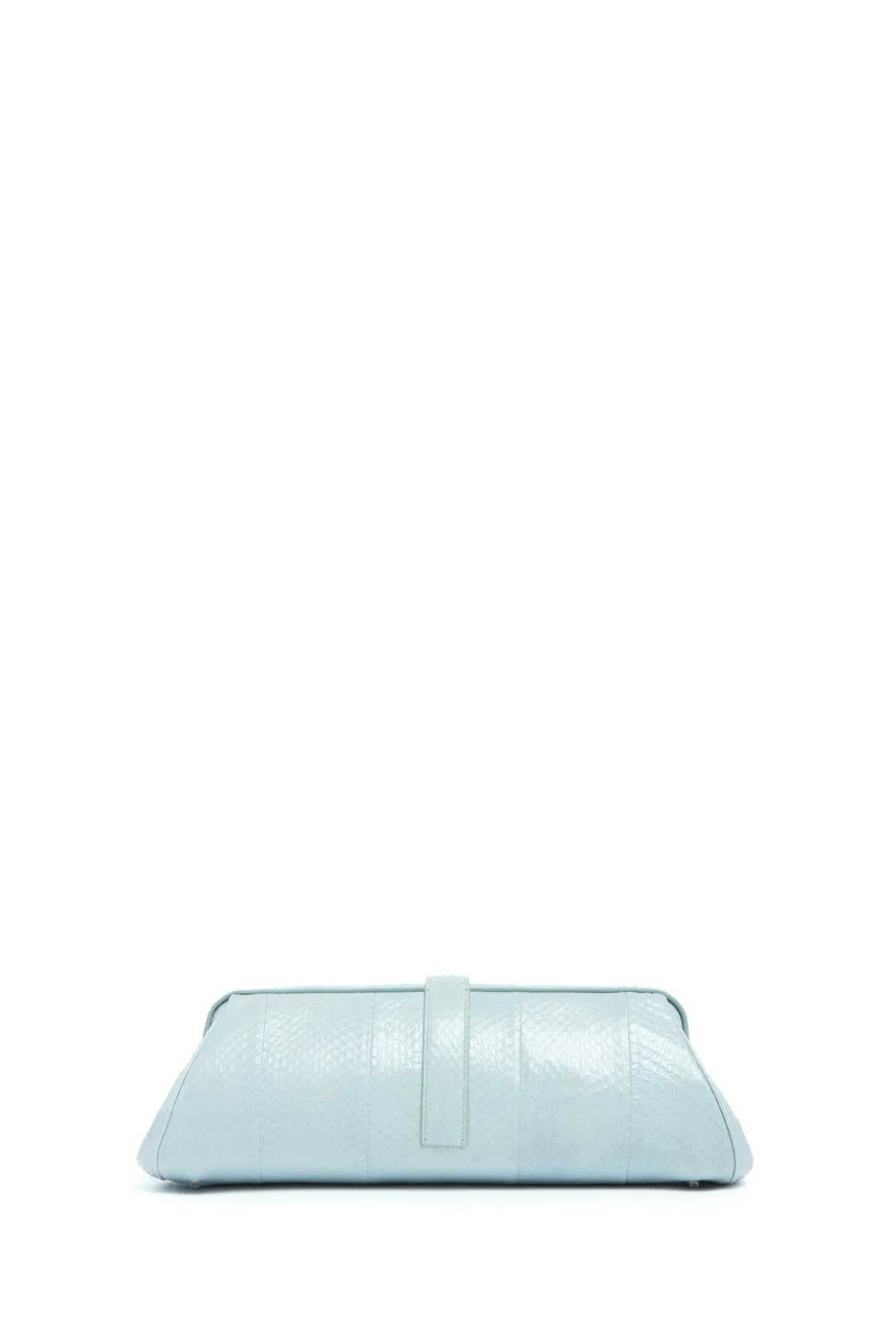 Paola Clutch in Light Blue Snakeskin