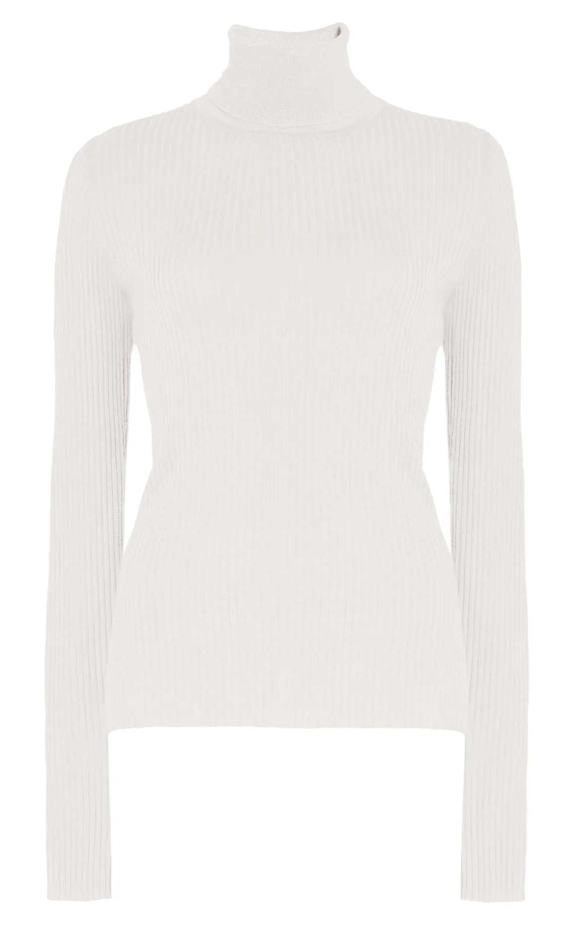 Peppe Knit Turtleneck in Ivory Cashmere Silk