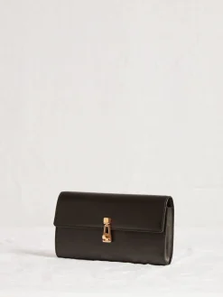 Phone Wallet in Black Leather