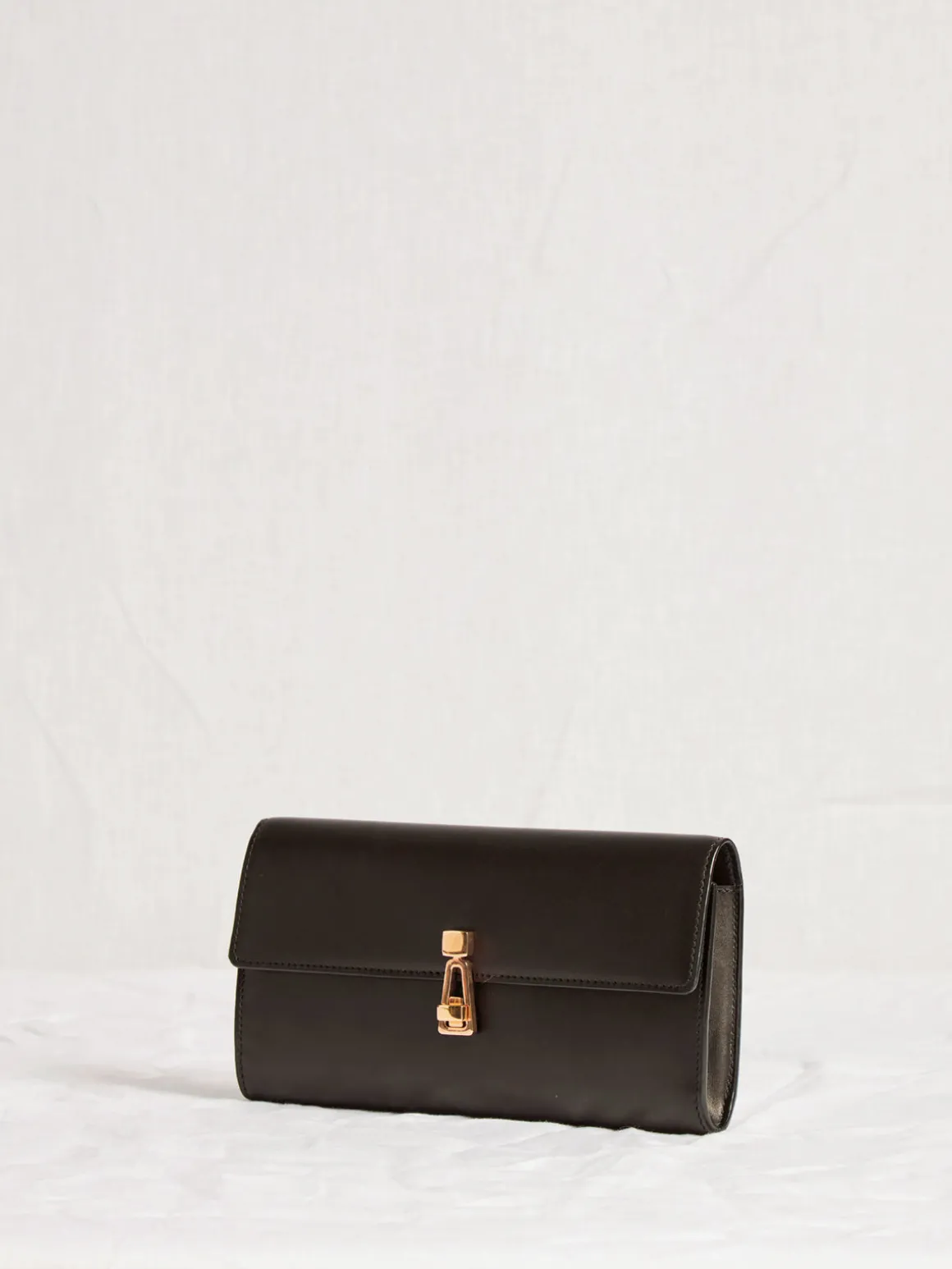 Phone Wallet in Black Leather
