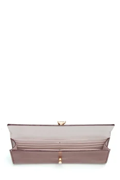Phone Wallet in Bordeaux & Pink Leather