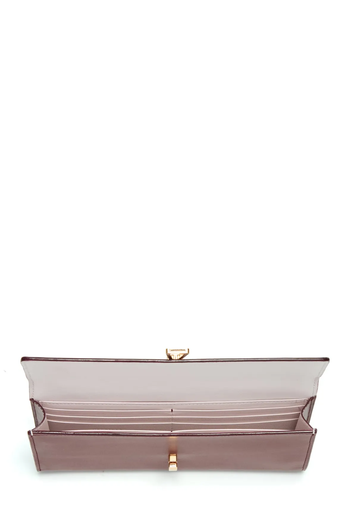 Phone Wallet in Bordeaux & Pink Leather