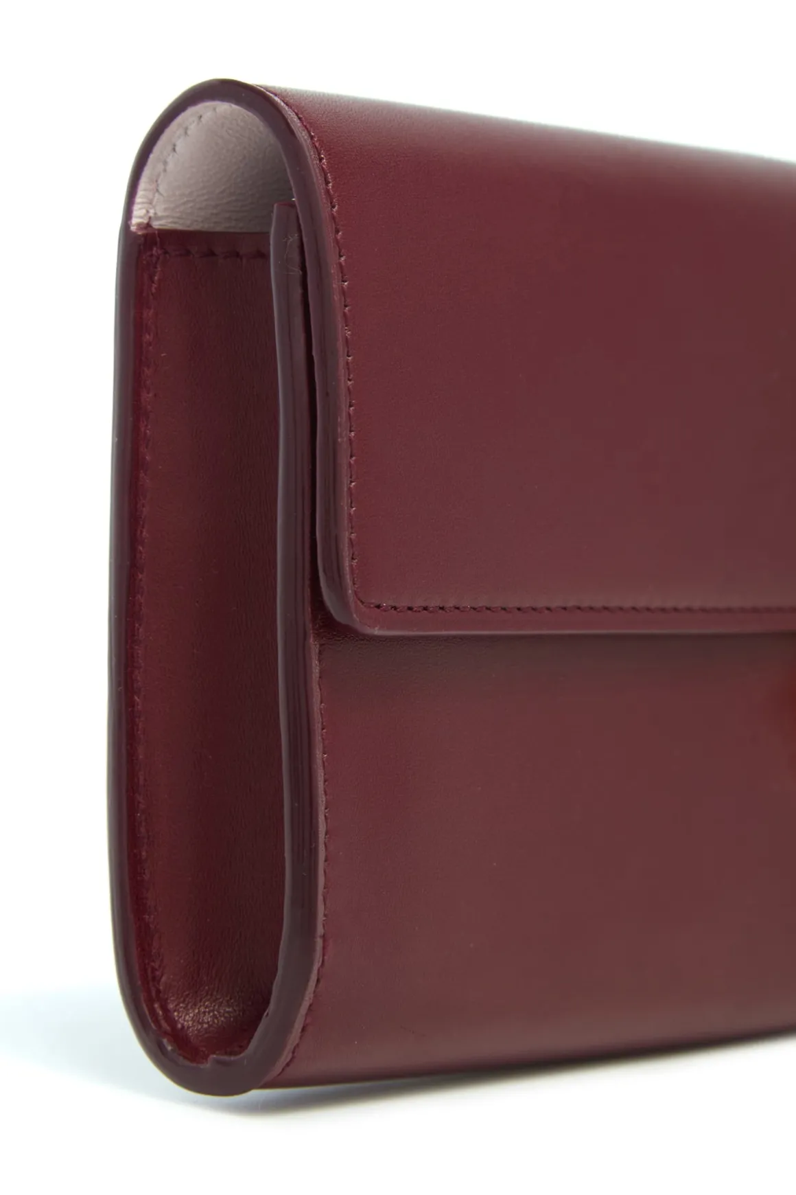 Phone Wallet in Bordeaux & Pink Leather