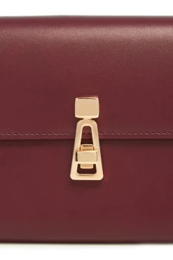 Phone Wallet in Bordeaux & Pink Leather