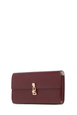 Phone Wallet in Bordeaux & Pink Leather
