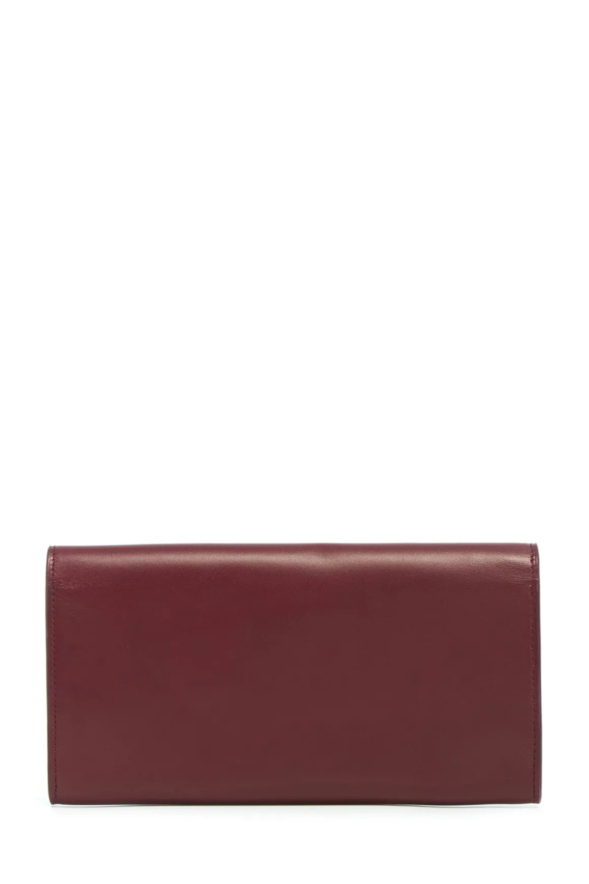 Phone Wallet in Bordeaux & Pink Leather