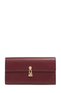 Phone Wallet in Bordeaux & Pink Leather