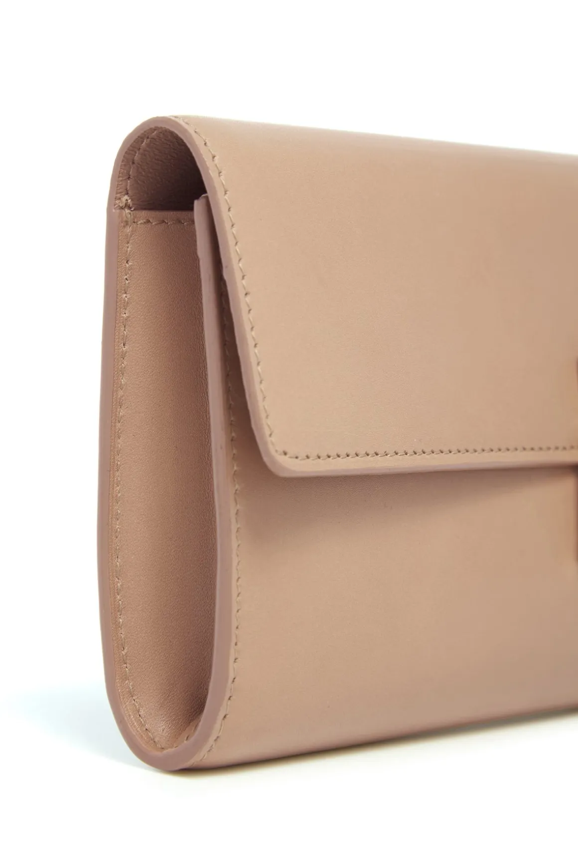 Phone Wallet in Nude Leather
