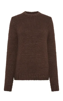 Poros Knit Sweater in Chocolate Cashmere