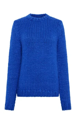 Poros Knit Sweater in Cobalt Cashmere