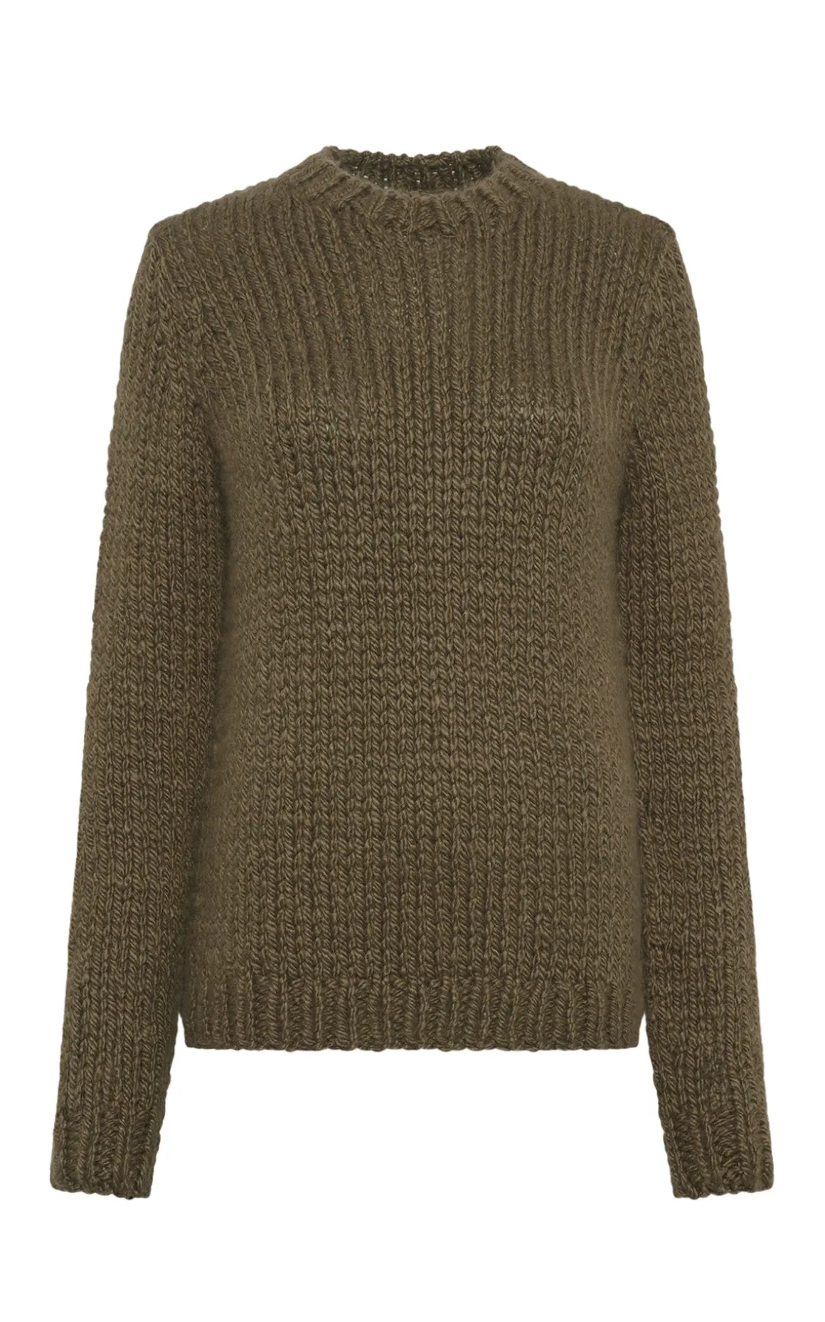 Poros Knit Sweater in Olive Cashmere