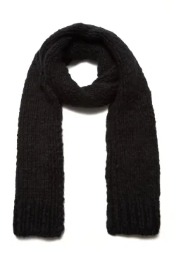 Pyke Knit Scarf in Black Welfat Cashmere