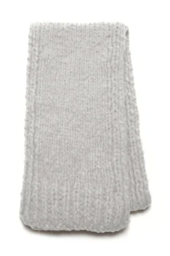 Pyke Knit Scarf in Heather Grey Welfat Cashmere