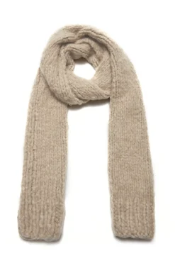 Pyke Knit Scarf in Oatmeal Welfat Cashmere