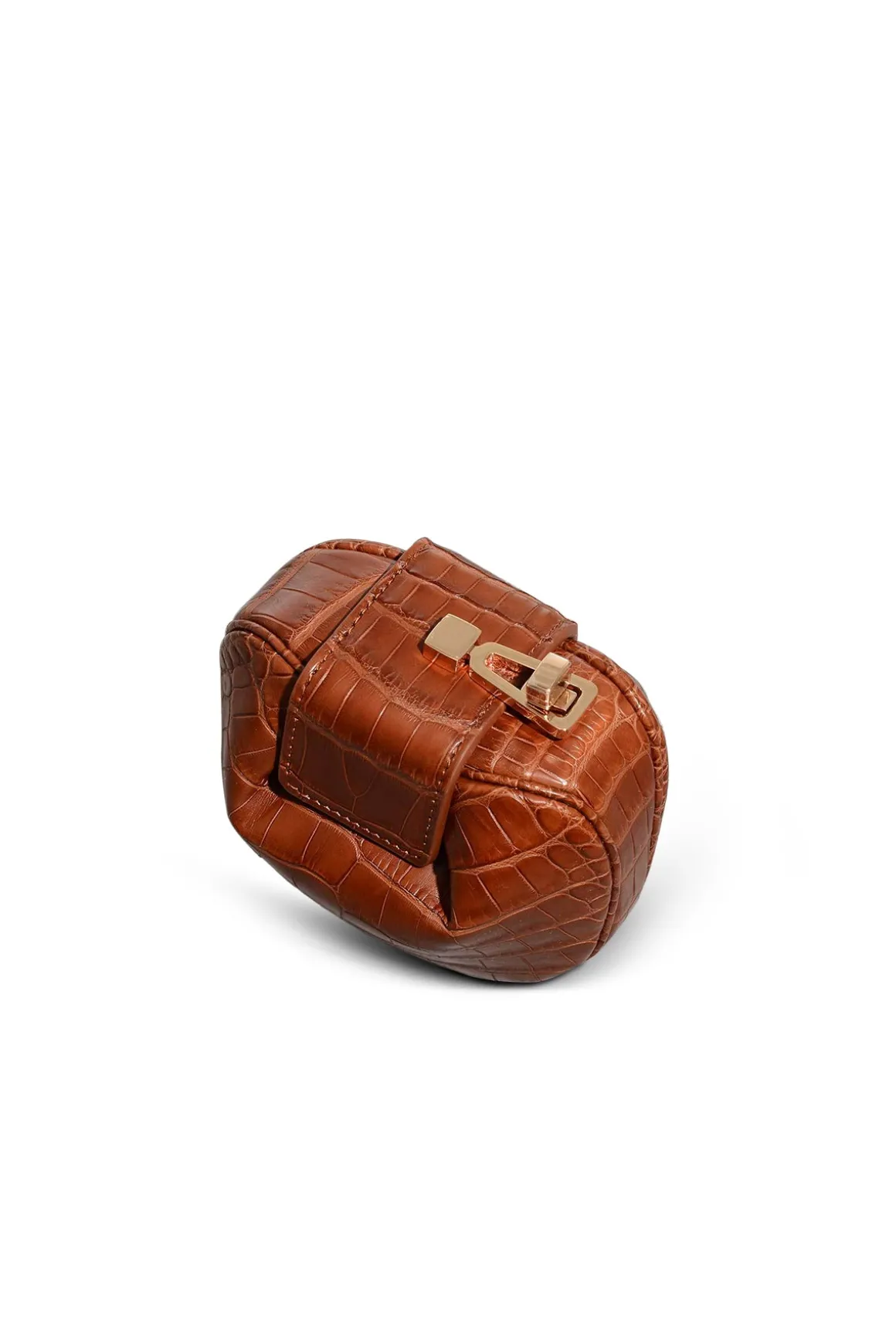 Rafaela Coin Purse in Cognac Crocodile Leather