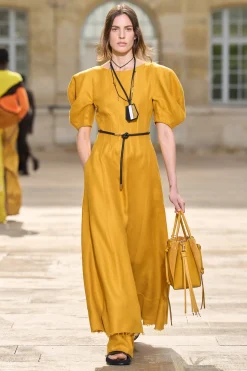 Ranya Puff Sleeve Maxi Dress in Golden Birch Linen Twill