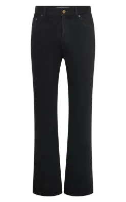 Rey Straight-leg Five Pocket Pant in Black Recycled Cotton Denim
