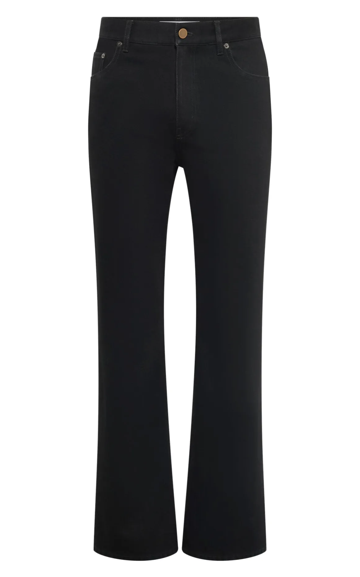 Rey Straight-leg Five Pocket Pant in Black Recycled Cotton Denim