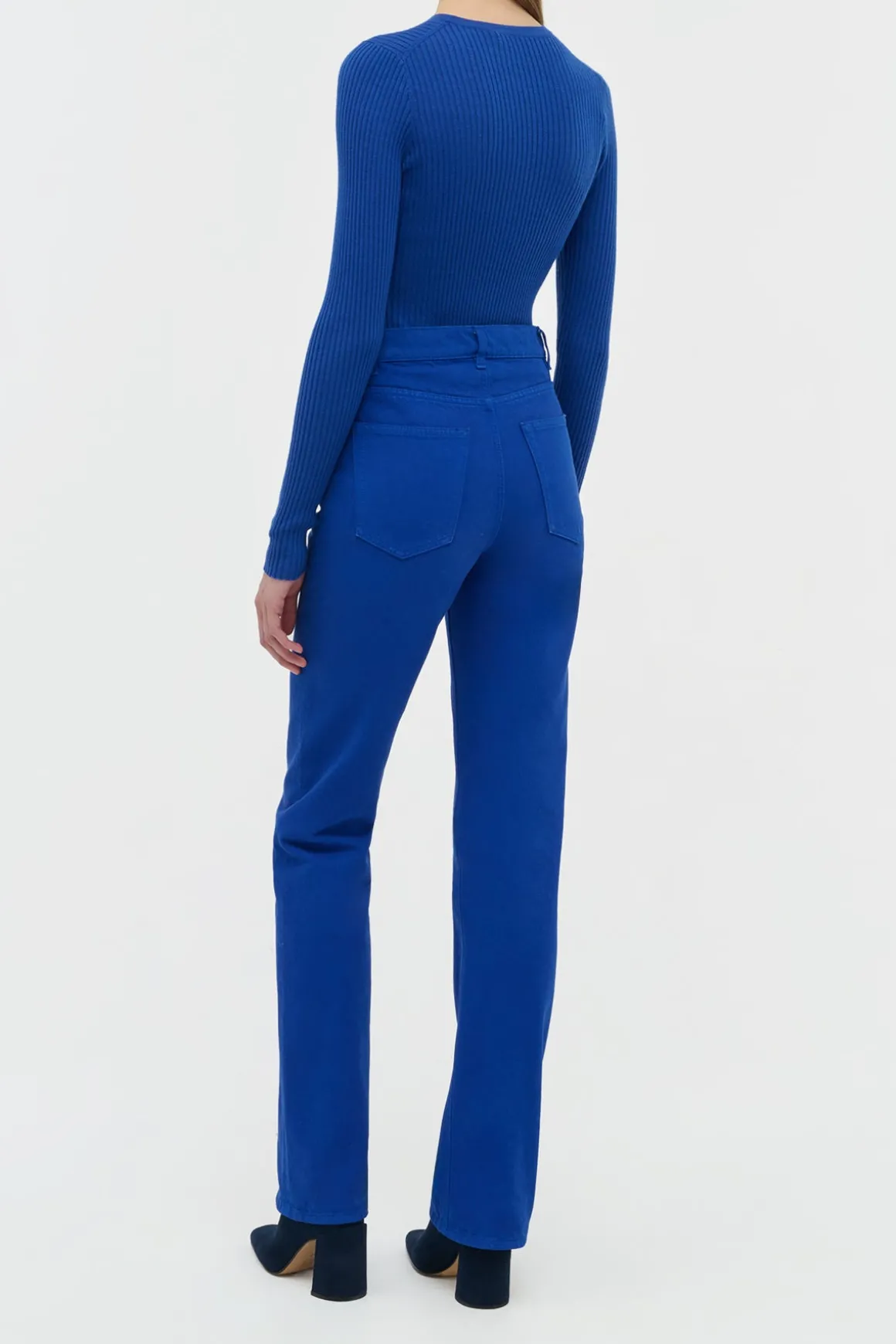 Rey Straight-leg Jean in Cobalt Recycled Cotton Denim