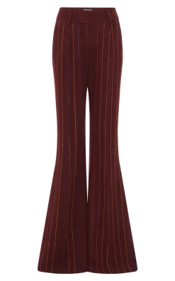 Rhein Flare Pant in Burnt Sienna Multi Wool Cashmere