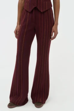 Rhein Flare Pant in Burnt Sienna Multi Wool Cashmere