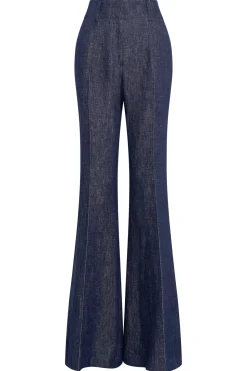 Rhein Flare Pant in Stone Washed Linen Denim