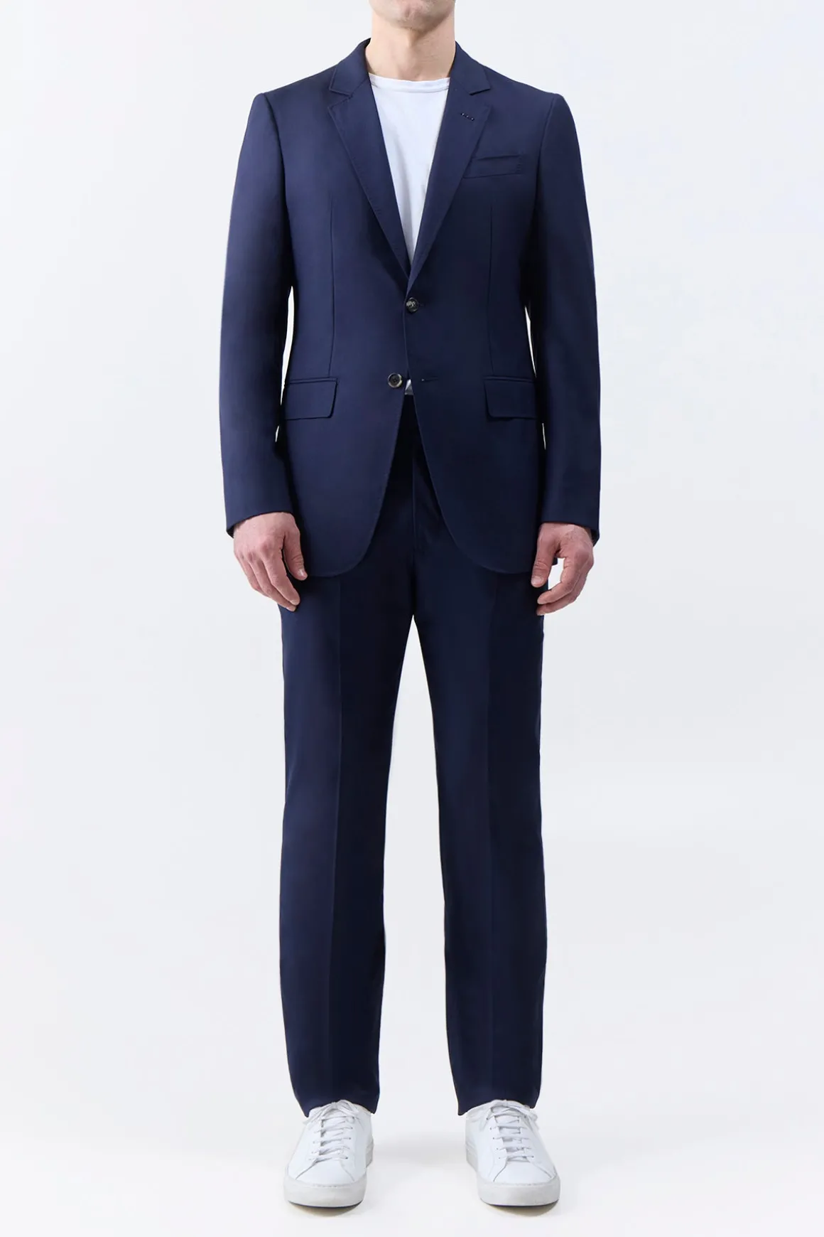 Sebastian Pant in Dark Navy Virgin Wool Twill